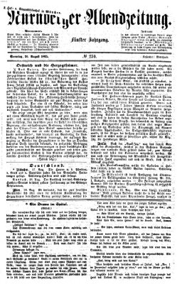 Nürnberger Abendzeitung Sonntag 20. August 1865