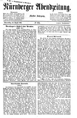 Nürnberger Abendzeitung Donnerstag 24. August 1865