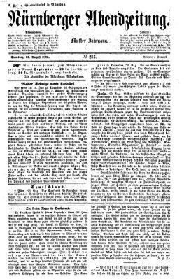 Nürnberger Abendzeitung Samstag 26. August 1865