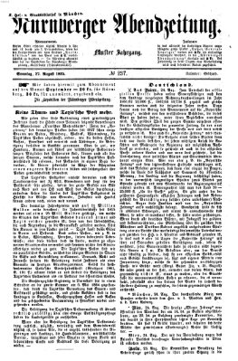 Nürnberger Abendzeitung Sonntag 27. August 1865