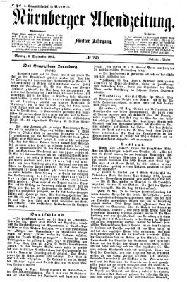 Nürnberger Abendzeitung Montag 4. September 1865