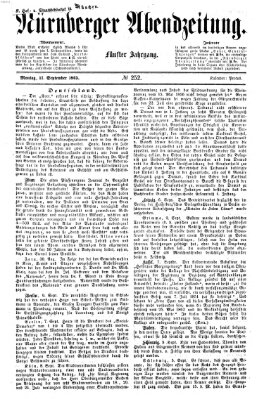 Nürnberger Abendzeitung Montag 11. September 1865