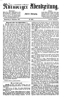 Nürnberger Abendzeitung Donnerstag 21. September 1865