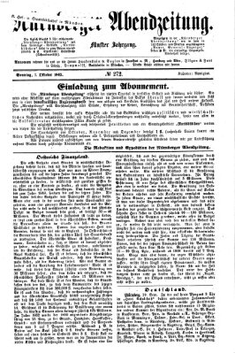 Nürnberger Abendzeitung Sonntag 1. Oktober 1865