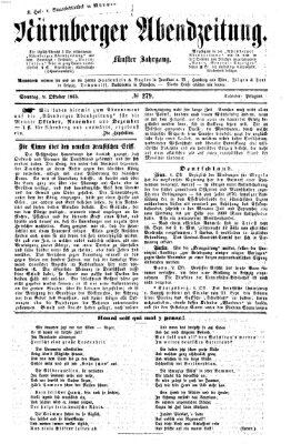 Nürnberger Abendzeitung Sonntag 8. Oktober 1865