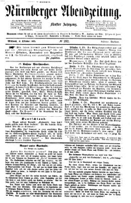 Nürnberger Abendzeitung Mittwoch 11. Oktober 1865