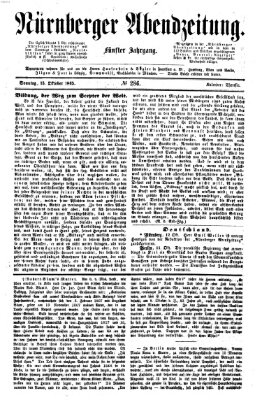 Nürnberger Abendzeitung Sonntag 15. Oktober 1865