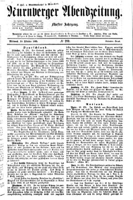 Nürnberger Abendzeitung Mittwoch 18. Oktober 1865