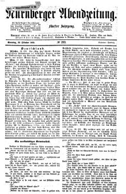 Nürnberger Abendzeitung Sonntag 22. Oktober 1865