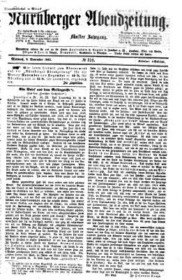 Nürnberger Abendzeitung Mittwoch 8. November 1865