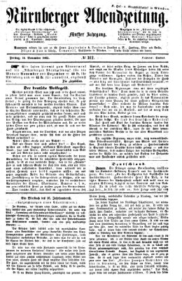 Nürnberger Abendzeitung Freitag 10. November 1865