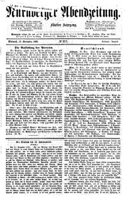 Nürnberger Abendzeitung Mittwoch 15. November 1865