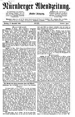 Nürnberger Abendzeitung Freitag 17. November 1865