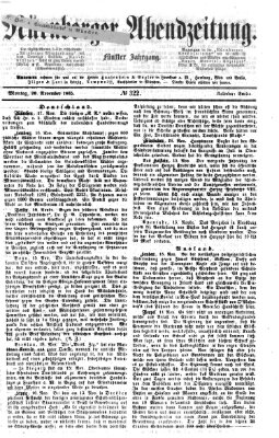 Nürnberger Abendzeitung Montag 20. November 1865