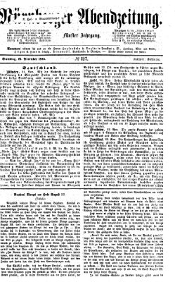 Nürnberger Abendzeitung Samstag 25. November 1865