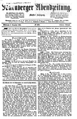 Nürnberger Abendzeitung Mittwoch 6. Dezember 1865