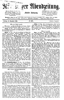 Nürnberger Abendzeitung Freitag 15. Dezember 1865