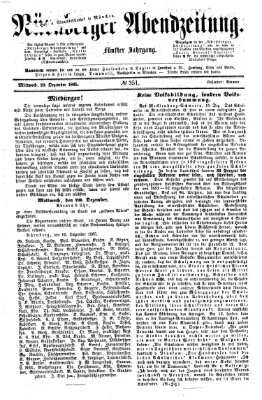 Nürnberger Abendzeitung Mittwoch 20. Dezember 1865