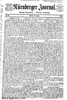 Nürnberger Journal (Nürnberger Abendzeitung) Montag 29. Januar 1866