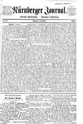 Nürnberger Journal (Nürnberger Abendzeitung) Samstag 10. Februar 1866