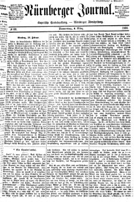 Nürnberger Journal (Nürnberger Abendzeitung) Donnerstag 1. März 1866