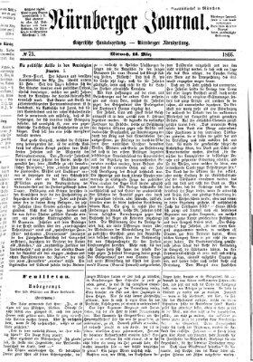 Nürnberger Journal (Nürnberger Abendzeitung) Mittwoch 14. März 1866