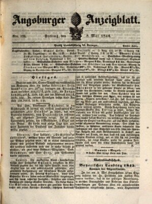 Augsburger Anzeigeblatt Freitag 8. Mai 1846