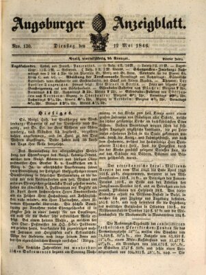 Augsburger Anzeigeblatt Dienstag 12. Mai 1846