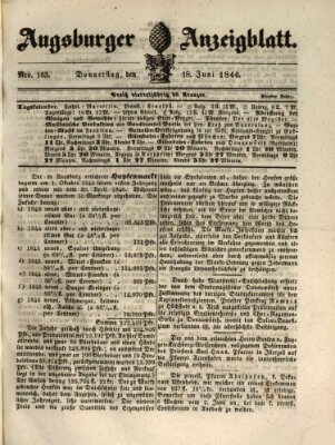 Augsburger Anzeigeblatt Donnerstag 18. Juni 1846