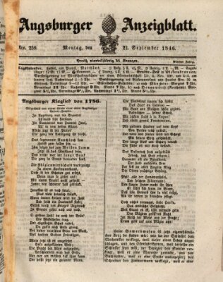 Augsburger Anzeigeblatt Montag 21. September 1846