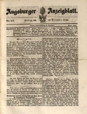 Augsburger Anzeigeblatt Freitag 13. November 1846