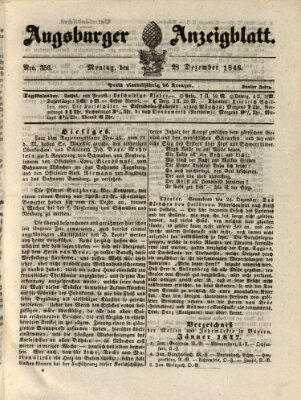 Augsburger Anzeigeblatt Montag 28. Dezember 1846