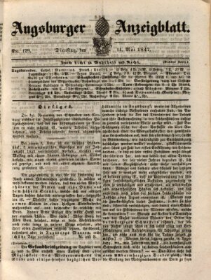 Augsburger Anzeigeblatt Dienstag 11. Mai 1847