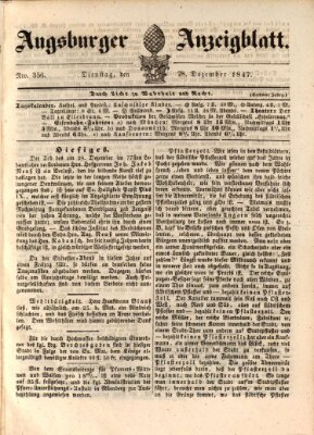 Augsburger Anzeigeblatt Dienstag 28. Dezember 1847