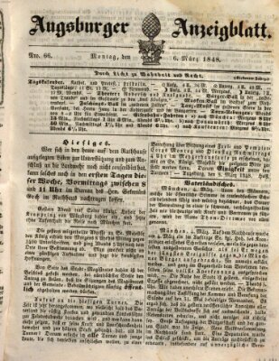 Augsburger Anzeigeblatt Montag 6. März 1848