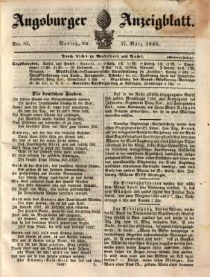 Augsburger Anzeigeblatt Montag 27. März 1848