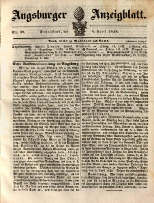 Augsburger Anzeigeblatt Samstag 8. April 1848