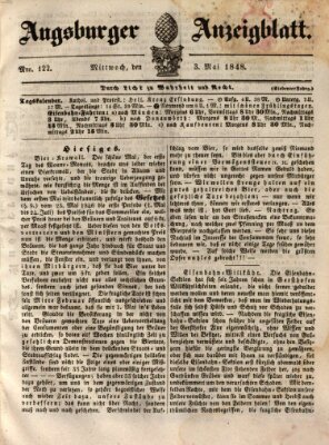 Augsburger Anzeigeblatt Mittwoch 3. Mai 1848