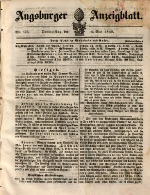 Augsburger Anzeigeblatt Donnerstag 4. Mai 1848