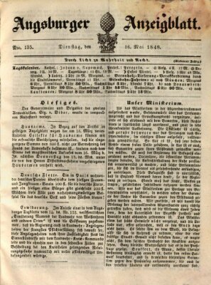 Augsburger Anzeigeblatt Dienstag 16. Mai 1848