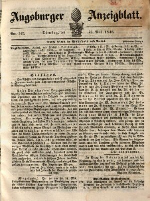 Augsburger Anzeigeblatt Dienstag 23. Mai 1848