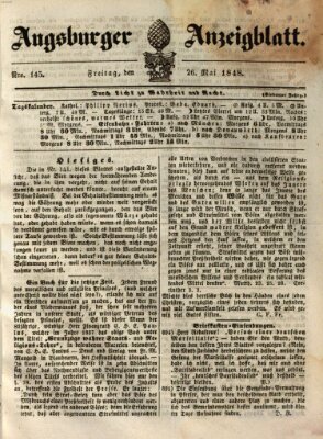 Augsburger Anzeigeblatt Freitag 26. Mai 1848