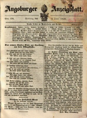 Augsburger Anzeigeblatt Freitag 9. Juni 1848