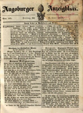 Augsburger Anzeigeblatt Freitag 16. Juni 1848