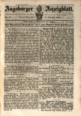 Augsburger Anzeigeblatt Donnerstag 8. Februar 1849