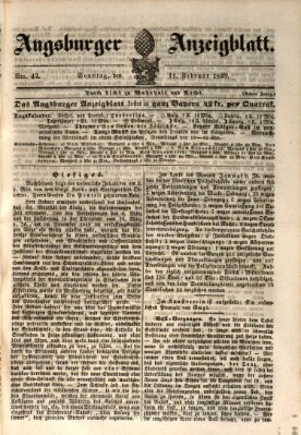 Augsburger Anzeigeblatt Sonntag 11. Februar 1849