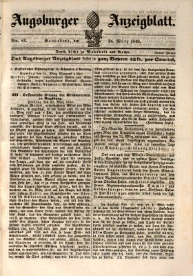 Augsburger Anzeigeblatt Samstag 24. März 1849