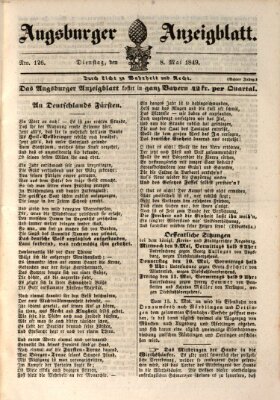 Augsburger Anzeigeblatt Dienstag 8. Mai 1849