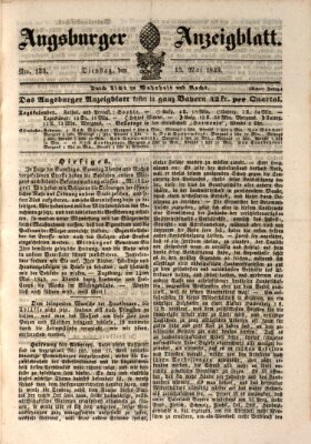 Augsburger Anzeigeblatt Dienstag 15. Mai 1849