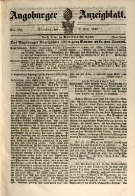 Augsburger Anzeigeblatt Dienstag 3. Juli 1849
